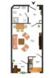 Grundriss - — VERKAUFT — GEMÜTLICHES – SINGLE APPARTEMENT – mit Balkon/EBK/Kfz-Platz im LANDSBERGER Westen