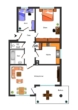 Grundrissplan - — VERKAUFT — SCHICKE – GERÄUMIGE 3/4 ZIMMER-ETW mit großem BALKON in RUHIGER WOHNLAGE von BUCHLOE!